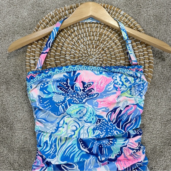 Lilly Pulitzer Women’s Justina One Piece Swimsuit in Shade Seekers Engineered 4 - Picture 3 of 16